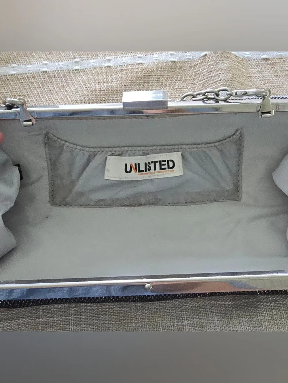 Unlisted, Kenneth Cole, Vintage Hardshell Handbag Small Evening Clutch Purse
